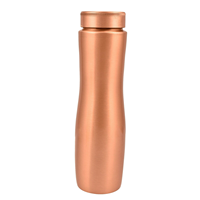 Bouteille d'eau en cuivre de luxe de haute qualité, export pour les professionnels, avec couvercle écologique et bouchon à paille, anti-corrosion, pour adultes et événements festifs