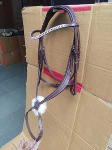 Figura de salto ecuestre de cuero de alta calidad, 8 brida de caballo/brida mexicana, Grackle - Product Image 5