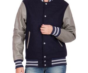 Vestes d'université pour hommes de grande taille vestes d'université vierges en gros veste d'université Letterman unie avec logo personnalisé veste d'université pour hommes - Product Image 1