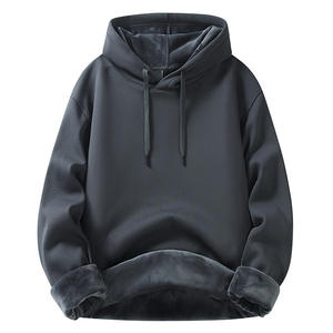 เสื้อสเวตเตอร์มีฮู้ดสำหรับผู้ชาย, เสื้อสเวตเชิ้ตทรงหลวมพิมพ์ลายสกรีนผ้าไหมสำหรับฤดูหนาว - Product Image 2