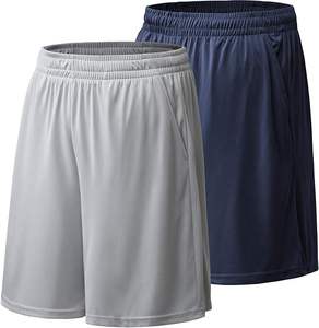 Short de performance athlétique et léger pour homme, sport, gym, entraînement, vêtements de sport, taille élastique, demi-logo, respirant, été XL - Product Image 2
