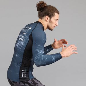 Logotipo personalizado de los hombres de manga larga de corte suelto transpirable Rash Guard al por mayor de jóvenes Pakistán hizo ropa de hombre - Product Image 4