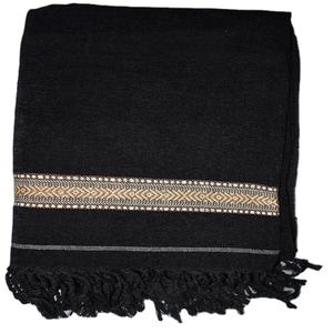 2023 Men Embroidered Woolen <b>Shawl</b> Custom <b>Black</b> Color Men Woolen <b>Shawl</b> Personality Building <b>Shawl</b>. - Product Image 1