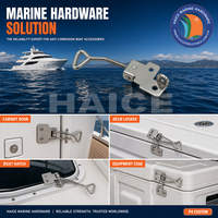 Loquet à levier réglable en acier inoxydable 316 pour armoire marine 4003, 72 mm, avec boucle, clip, fermoir et loquet de tirage, accessoires pour yacht et bateau