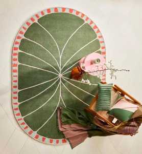 Tapis moderne tufté à la main pour le salon, tapis moderne en laine tuftée pour le salon, tapis rond - Product Image 1