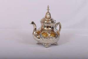 Tetera de latón con estilo, tetera con grabado, utensilios de cocina calientes de Metal para servir té, incluye cucharas, utensilios en colección cálida - Product Image 2