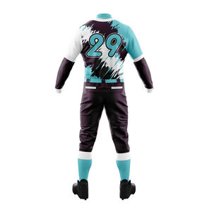 Uniforme de Béisbol Personalizado Unisex, Conjunto de Pantalones y Camiseta Transpirable con Estampado, Tallas Grandes, 100% Poliéster, Antibacteriano, de Secado Rápido - Product Image 3