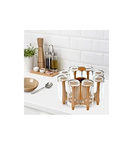 Support en verre en bois de haute qualité conner table décorer support en verre en bois design antique taille personnalisée et vente - Product Image 3