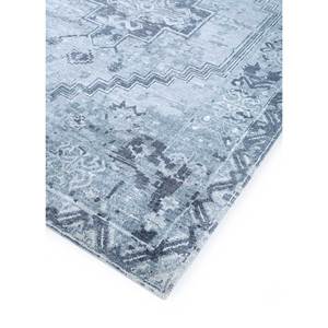 Tapis en soie noué à la main AKPS-1528, bleu Gulmarg, motifs médaillon orientaux rectangulaires et carrés pour la maison, le salon, la chambre à coucher, pour adolescents - Product Image 2