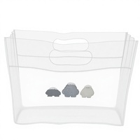 Sac à main transparent en PVC imperméable pour femme, forme baril ouvert – Élégant, grande capacité, durable, léger, résistant à l'eau