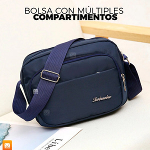 Sac à bandoulière multifonctionnel en nylon uni, élégant et décontracté, avec bandoulière réglable - Couleurs assorties - Product Image 2