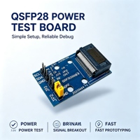 Papan Uji Daya Transceiver Optik QSFP28 Standar MSA 100G yang Mendukung Komunikasi I2C untuk Debugging R&D Perangkat Keras