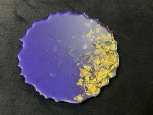 High Quality Epoxy Resin Round <b>Blue</b> Resin Tea <b>Coasters</b> Manufacturer From India Perfect Coffee & Tea - Product Image 2