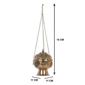 Brûleur d'encens suspendu en laiton doré fini personnalisé conception maison hôtel bureau église Air parfum accessoires article décoratif - Product Image 3