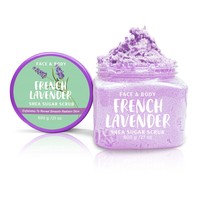 Gommage pour le corps, le visage et les lèvres à la pastèque, au beurre de karité, au collagène et aux billes de sucre, marque privée, petit format
