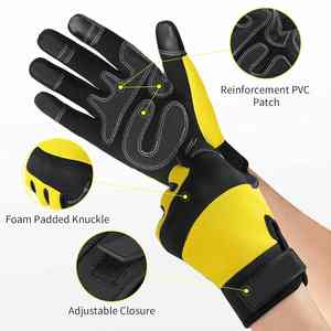 Guantes mecánicos Guantes DE SEGURIDAD DE TRABAJO PARA maquinista de cuero sintético para mecánico automotriz - Product Image 5