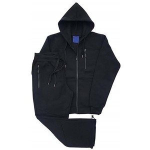 Pantalones de chándal con capucha atléticos de manga larga informales de 2 piezas transpirables ligeros estampados para hombre, conjunto deportivo para correr de algodón - Product Image 3