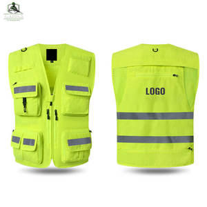 Chaleco de Seguridad de Alta Calidad ANSI Clase 1, Cómodo, con Luz LED Intermitente, Impermeable, de Algodón/Poliéster, con Logotipo y Color Personalizados para Hombre - ¡Oferta! - Product Image 1
