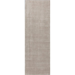 Hand Loom Wool & Viscose Rugs in Basis <b>Grey</b> & Black Striped Pattern Hwv-2000 for Home Use - Product Image 1