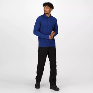 เสื้อโปโลธรรมดาแขนยาวคอเสื้อปักโลโก้สำหรับผู้ชาย - Product Image 3