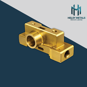Professional VMC Milled Brass <b>Mounting</b> <b>Block</b> Precision Central Boss and Through-Holes for Electrical and Mechanical Systems - Product Image 1