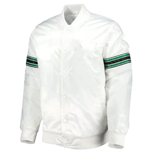 2025 nouvelle veste en Satin pour hommes Streetwear tenue décontracté avec Logo personnalisé meilleure vente motif solide Service OEM disponible - Product Image 3