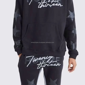 ชุดวอร์มมีฮู้ดสำหรับเล่นยิมใส่ได้ทั้งชายและหญิงเสื้อแจ็กเก็ตกางเกงวิ่งแจ็กเก็ตกางเกอร์ระบายอากาศได้ดีดีไซน์พิมพ์ลายสีทึบไซส์พิเศษพร้อมให้เลือก - Product Image 3