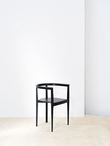 Fauteuil de salle à manger pour hôtel, restaurant, restaurant, sellerie cuir noir, dossier en bois massif, chaises de salle à manger haut de gamme - Product Image 3