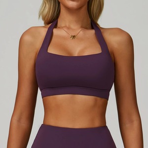 Soutien-gorge de sport de gymnastique léger sans couture à soutien élevé pour femmes respirant grande taille Logo personnalisé impression Logo avant réversible - Product Image 5