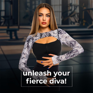 Chemise de compression de yoga à manches longues pour femmes, tissu extensible respirant, personnalisé, pour le sport de fitness, grande taille, technique lavée - Product Image 2