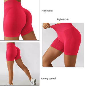 Buttery Soft Yoga Shorts con bolsillos para mujer Cintura alta Cintura media Entrenamiento Running Gym Shorts 5 ''Entrepierna - Product Image 5