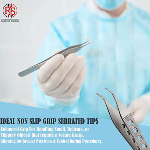 Adson Forcep Curved Stainless Steel Reusable Tissue Forceps Manual CE Certified - Product Image 2