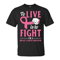 T-shirts à manches courtes Premium Wear Pink Spread Hope pour la sensibilisation au cancer du sein, pour les combattants et les survivants, design unique personnalisé