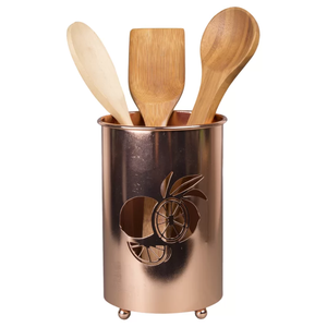 Shiny Polished Copper Ceramic Cutlery Holder Spoon Utensils for Kitchen Table Top Dining Restaurant Use - Product Image 4