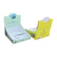 Boîte d'affichage personnalisée avec laminage brillant, vente en gros, imprimée avec logo pour la promotion de produits sur comptoir de vente au détail, présentoirs de marque