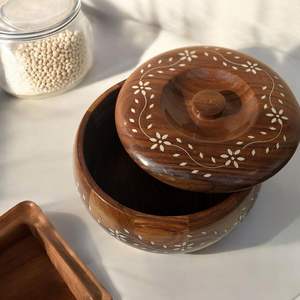 Boîte Chapati en bois personnalisée OEM pour récipients de stockage d'ustensiles de cuisine avec motif imprimé pour Roti et Chapati - Product Image 2