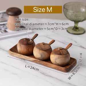 Récipient à épices, boîte à bijoux, porte-épices, décoration de la maison, récipient en bois, récipient à épices en bois - Product Image 6