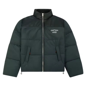 Veste matelassée décontractée pour adultes, de haute qualité, tricotée, bonnet d'hiver, impression numérique, logo vierge, 100% coton, OEM ODM, mode - Product Image 1