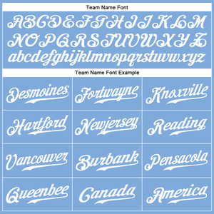 Nouveau maillot de baseball authentique bleu clair et blanc-Uniforme de sport d'équipe personnalisé pour hommes, femmes et garçons" - Product Image 6