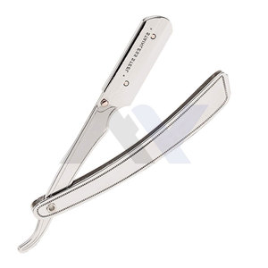 Maquinilla de afeitar recta, cerradura oscilante, la mejor calidad, shavatte, salón de barbería, corte de garganta, maquinilla de afeitar, logotipo personalizado, acero inoxidable, Pakistán - Product Image 5