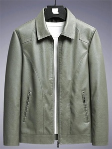 Chaqueta de Cuero Nueva Moda para Hombre, Chaqueta de Cuero Resistente al Viento, Chaqueta de Cuero de Alta Calidad - Product Image 4