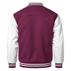 Logo personnalisé grande taille hommes unisexe toile hiver haute rue Baseball veste universitaire avant Logo coupe-vent respirant vente en gros - Product Image 3