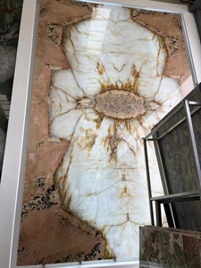 Piedra translúcida cuarcita brasileña cristal grande Pandora Patagonia losa de mármol blanco para pared Interior <span class=keywords><strong>libro</strong></span> partido diseño - Product Image 6