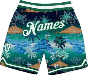 Pantalones cortos de malla de baloncesto por sublimación personalizados para hombre Prendas de abrigo de verano Pantalones cortos de baloncesto de malla sublimada Precio razonable OEM - Product Image 4