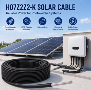 Câble en cuivre étamé HUAQI, isolé XLPE, 6 mm², 10 mm², câble solaire photovoltaïque, câble électrique DC pour panneaux solaires PV - Product Image 3