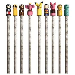 Reasonable Prices Recycled Paper Pencil with Peg Doll Top & 33mm Size For Kids Uses By Indian Exporters