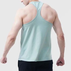 Débardeurs à col rond pour hommes de haute qualité 100% coton sans manches Débardeurs personnalisés à séchage rapide Gym Fitness Débardeurs pour hommes - Product Image 2