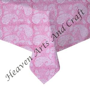 Mantel cuadrado de Navidad Diseño floral Mantel hecho a mano Mantel estampado de bloques Mantel - Product Image 4
