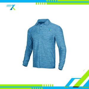 T-shirt décontracté à séchage rapide en tricot pour hommes Golf Performance UPF 50 à manches longues évacuant l'humidité - Product Image 4