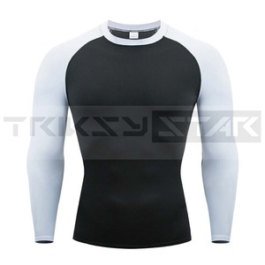 T-shirts de sport de compression personnalisés en coton 100% pour hommes, coupe régulière, séchage rapide, respirant, taille plus, tricotés - Product Image 6